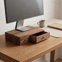 Tabletop Drawer Organizer Rectangular Wood Desk Organizer Tabletop Storage Box
