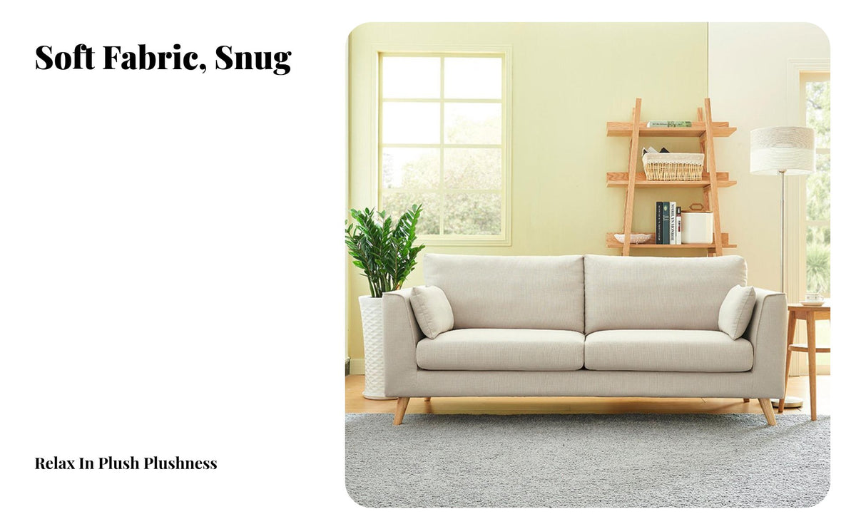 Minimalist Design 2-Seater Loveseat Fully Assembled space-efficient 2-Person Settee Space-Saving Sofa Easy Assembly for Apartment Dwellers, Young Adults, Students, Living Room, Bedroom, Study, Office