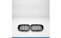 Sporty Gloss Black Kidney Grille Custom Double-Slat Kidney Grille Sturdy Double Bar Grilles Impact-Resistant for Car Enthusiasts