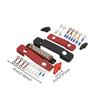 12-Way Busbar with Cover 48V DC Bus Bar with Cover Positive Bus Bar Flame-Retardant Power Distribution Block Insulated