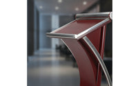 Podium with Slanted Top Modern Reading Desk Lectern Podium Ergonomic Furniture Sturdy for Speakers, Conference Rooms