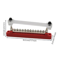 Power Distribution Block with Cover Screw-Fastened Power Distribution Block Marine Bus Bar High Conductivity Corrosion Resistant
