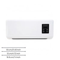 Rounded Corners Slim Wall Heater Long Air Outlet Touch Control Heater White Home Appliance