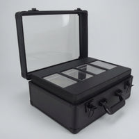 Card Carrying Case with Window Heavy-Duty Card Storage Box with Display Window Secure for Game Participants