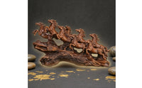 Rearing Horse Sculpture Glossy Finish Rearing Horse Statue Detailed Craftsmanship