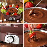 Tabletop Chocolate Melting Pot Versatile Electric Fondue Pot User-Friendly Chocolate Fondue Machine Simplified for Hosts, Families, Parties