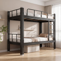 Metal Bunk Bed Space-Saving Steel Bunk Bed Heavy-Duty Furniture for Students, Employees, Dormitory, Apartment Housing