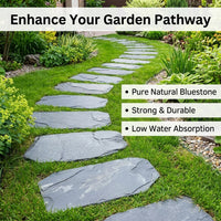 Grey Stone Landscaper Stepping Stones Border Outdoor Garden Pathway Pavers, High Strength Waterproof Stone for Home or Garden
