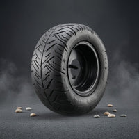 Directional Pattern Front Lawn Tractor Wheel Valve Stem Opening 13x5.00-6 Tire Mounted Metal Hub Wheel Black
