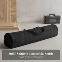 Portable Long Tool Bag Adjustable Shoulder Strap Canvas Equipment Carrier Sturdy Material for Workers, Videographers, Garage, Outdoor
