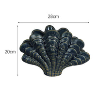 Ceramic Shell Statue Modern Style Abstract Shell Decor Handmade Abstract Sea Sculpture for Display Shelf