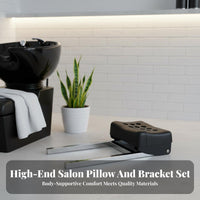 Replacement Part Tilting Shampoo Headrest Bracket Ergonomic Design Shampoo Bed Headrest Comfortable for Barbers, Home Users, Barbershop, Spa