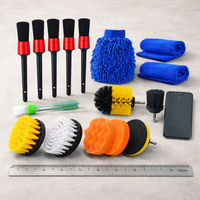 Car Cleaning Kit Car Detailing Kit with Wash Mitt Drill Brushes Microfiber Cloth