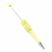 Cute Design DIY Beadable Pen Black Ink Beadable Pen Comfortable Grip Stationery Item for Children, Students, Crafters, Crafting, School, Journaling