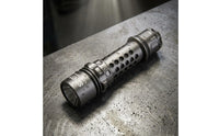 Perforated Grip LED Flashlight Protective Bezel Flashlight Textured Hand Torch Rugged for Outdoor Use