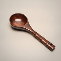 Long-Handled Wooden Ladle with Hanging Hole Deep-Bowl Wooden Ladle Heat-Resistant Serving Spoon Smooth for Cooking