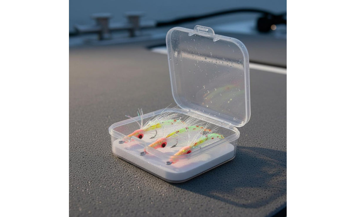 High-Carbon Steel Hook Saltwater Fly Fishing Lure 3D Marine Creature Eyes Luminous Squid Fly for Anglers