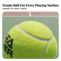 60 Pieces Ball Machine Compatible Pressureless Training Tennis Balls Regulation Size Pressureless Tennis Balls All-Court Play Sports Equipment ITF Compliant for Intermediate Players, Beginners, Coaches