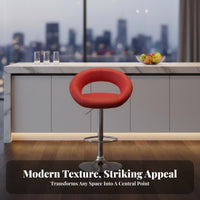 With Backrest Adjustable Swivel Stool Padded Seat Adjustable loopBack Stool Integrated Footrest Counter Chair Modern Design for Homeowners, Business Owners, Interior Designers, Reception Area, Home, Kitchen, Dining Room