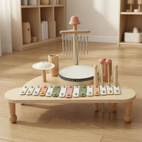 Wooden Musical Activity Wooden BasePercussion Toy Painted Kids Percussion Set