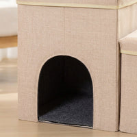 Dog Steps for Sofa and Bed with Foldable Design for Easy Storage, 3 Pet Stairs for Small and Elderly Cats
