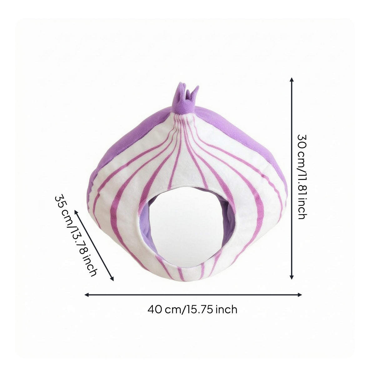 Soft Toy Onion Hat Violet Striped Onion Head Hat Small Tuft Realistic Detailing for Photo Prop