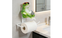 Frog Toilet Paper Holder Playful Lavatory Accessory Green for Powder Room