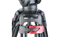 Portable Camera Tripod with Fluid Head Stable Support Fluid Head Tripod Fluid Motion Quick Release for Professionals, Live Broadcasting, Filming, Photography