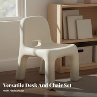 children's Study Desk and Stool Child Design children's Study Table Set Rounded Edges Kids Table and Chair Set for Parents, Home, Daycare