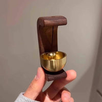 Wooden Entry Chime No Required Door Chime Soothing Sound Wood and Brass Bell for Shop Entrance