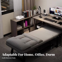 Two-PurposeUse Transformable resting Lounger Space-Saving Reclining Seat Extendable Footrest Computer Chair Ergonomic Design for telecommuting Workers, Students, gaming enthusiasts, Dorm Room, Study