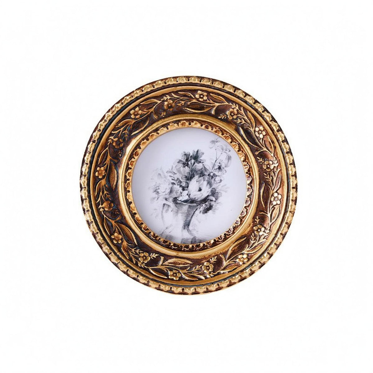 Floral Tabletop Photo Frame Embossed Vintage Photo Frame