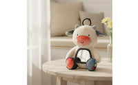Sensory Stuffed Animal with Hanging Loop Soft Soft Toy with Mirror Textured Baby Soothing Toy for Infants, Stroller
