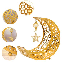 Moon Tray with Star Charm Multipurpose Display Holder Versatile Ornament for Eid