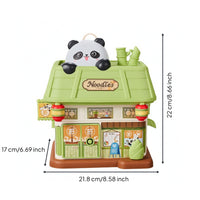 Cute Storefront Piggy Bank Decorative Panda Money Box Adorable Money Bank with Carry Loop Fun for Children, Toddlers, Bedroom, Desk, Nursery