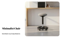 Modern Minimalist Design Adjustable rotating Stool Backless Adjustable Round Pedestal Chair Padded pad High Seat Built-in Footrest for Business Owners, Shop Workers, Kitchen, cosmetic studio, Counter, Garage