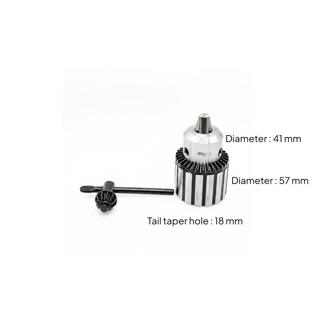 High Precision Heavy Duty Drill Chuck Self-Tightening Keyed Drill Chuck for Workshop, Industrial