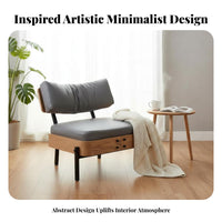 Signature design Single-Seater with Wooden Arms Light Luxury Upholstered leisure Chair Artistic Form Accent Seat Sturdy Wood Frame for Apartment Dwellers, Readers, Homeowners, Living Room, Small Spaces, Lounge Area, Home Office