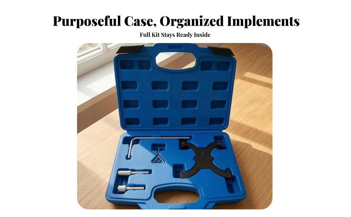 Timing Tool Kit with Carrying Case | Molded Interior, Portable Layout, Engine Alignment Tool Set, for Workshop