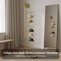 Wrought Iron Hat Holder Large Capacity Freestanding Hat Rack Space Saving Multi-Tier Cap Stand for Retail Shop, Boutique, Entryway