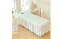 Massage Bed Cover Elastic Massage Table Sheet with Face Hole Machine Washable Treatment Table Cover for Beauty Salons
