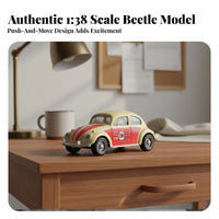 Pull-Back Toy Realistic Design Pull Retro Car Rubber Tires Vintage Diecast Car for Children, Kids, Home Decoration, Active Play, Bedroom