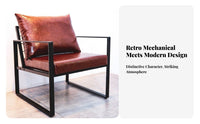 Retro Design Industrial Aesthetic Armchair and Table Set Minimalist Look Industrial Aesthetic Dining Set Sturdy Metal Frame Restaurant Booth Heavy-Duty for Bar Owners, Interior Designers, Hospitality Professionals, Milk Tea Shop, Cafe, Diner, Lounge