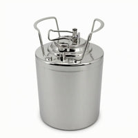 Ball Lock Keg with Two Fittings Pressure Relief Keg with Ball Lock Container Polished Food-Grade for Homebrewers, Home Brewing