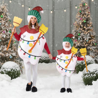 Snowman Costume Festive Foam Costume Easy to Put on Snowman Accessory Set for Halloween