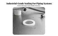 PTFE Sealing Washer Fibrous Mineral Flexible Tube Washer Leak-Resistant Faucet Strainer Gasket for Plumbers, Homeowners, Lavatory, Kitchen