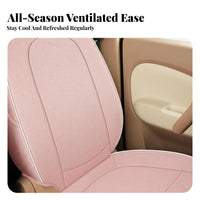 Breathable Full Wrap Car Seat Cover Set Tailored Fit Full Vehicle Seat Cover Set Wear-Resistant Automotive Accessory Cooling Sensation for Drivers, Daily Commute, Road Trips
