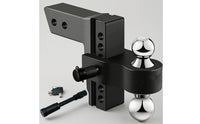 Adjustable Trailer Hitch Ball Mount 6-Inch Adjustable Hitch Lockable Adapter for Towing, Transporting