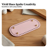 Cross-Grain Texture Oval Bag Base Shaper DIY Project PU Leather Crochet Bag Bottom Shape-Keeping for Crafters, Knitters, Handcrafting, Home