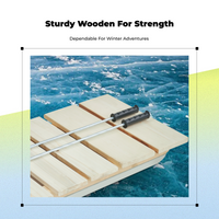 Wooden Ice Sled Sturdy Sled for Kids Outdoor Winter Play